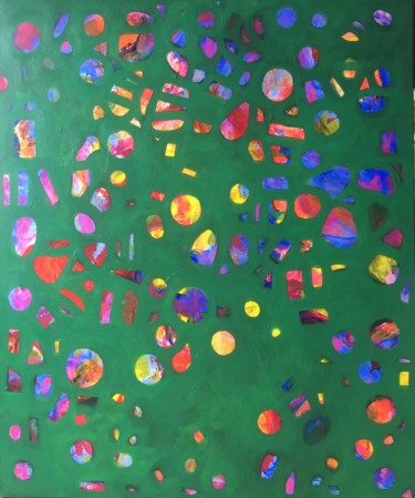 Schilderij getiteld "Green Space" door Anthony Smith, Origineel Kunstwerk, Acryl