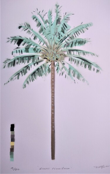 Painting titled "'Cocos Nucifera' (C…" by Dylan Bell (Bells Galleries), Original Artwork, Spray paint