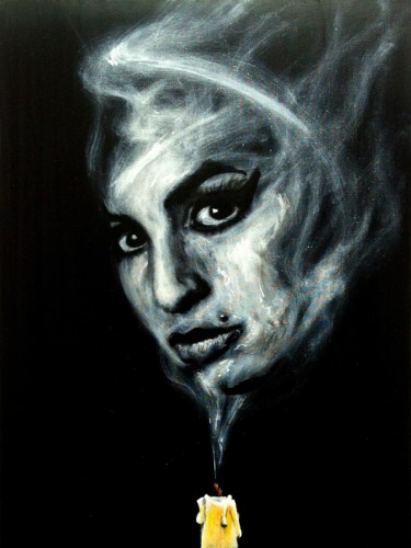 Картина под названием "Amy Winehouse" - Dzmitry Vasilenka, Подлинное произведение искусства, Акрил