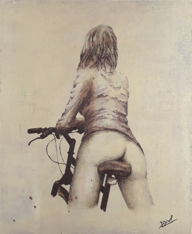 Painting titled "Bicycle" by Dzmitry Vasilenka, Original Artwork, Acrylic