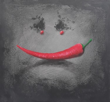 Pintura intitulada "Pepper" por Dzmitry Vasilenka, Obras de arte originais, Acrílico