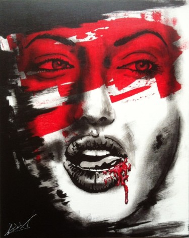 Malarstwo zatytułowany „Angelina” autorstwa Dzmitry Vasilenka, Oryginalna praca, Akryl