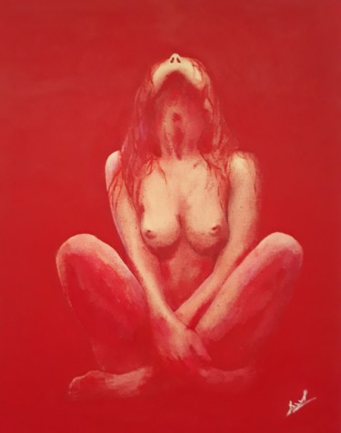 Картина под названием "Series nude #12" - Dzm, Подлинное произведение искусства, Акрил
