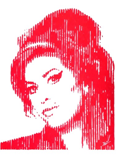 Tekening getiteld "Amy Winehouse." door Dzm, Origineel Kunstwerk, Acryl