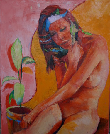 Malerei mit dem Titel "nude" von Dzogaz, Original-Kunstwerk, Öl
