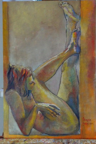 Painting titled "Dama u prozoru" by Dzogaz, Original Artwork