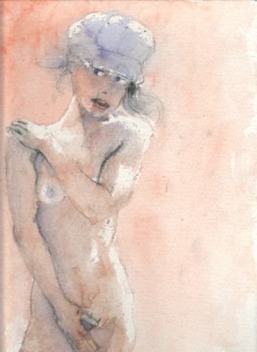 Malerei mit dem Titel "aktaquarell.jpg" von Dzogaz, Original-Kunstwerk, Aquarell