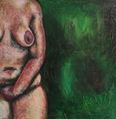 Pintura intitulada "Poetic Green" por Dzovig Arnelian, Obras de arte originais, Acrílico