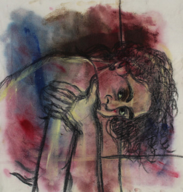 Картина под названием "A Feminine Eye Cont…" - Dzovig Arnelian, Подлинное произведение искусства, Акрил