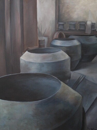 Painting titled "Barrel II" by Dzovig Arnelian, Original Artwork, Acrylic