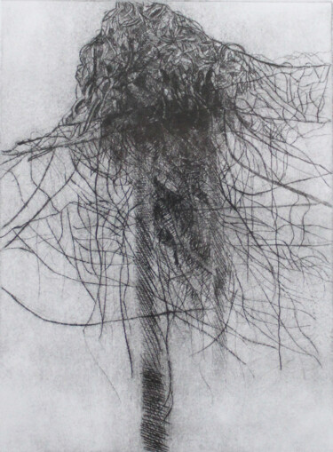 Druckgrafik mit dem Titel "The Ghost – Bourj H…" von Dzovig Arnelian, Original-Kunstwerk, Radierung