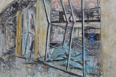 Malerei mit dem Titel "6:22pm – Beirut Exp…" von Dzovig Arnelian, Original-Kunstwerk, Acryl