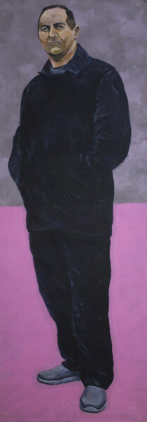 Painting titled "A strong man - Dad" by Dzovig Arnelian, Original Artwork, Acrylic
