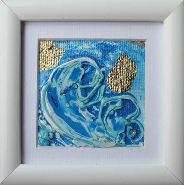 Painting titled "A blue wave" by Dzovig Arnelian, Original Artwork, Acrylic