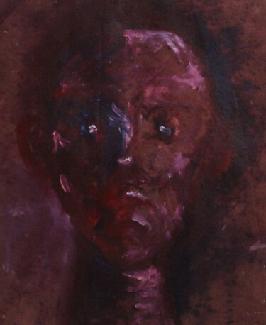Painting titled "Face I" by Dzovig Arnelian, Original Artwork, Acrylic