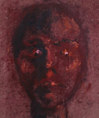 Картина под названием "Face II" - Dzovig Arnelian, Подлинное произведение искусства, Акрил