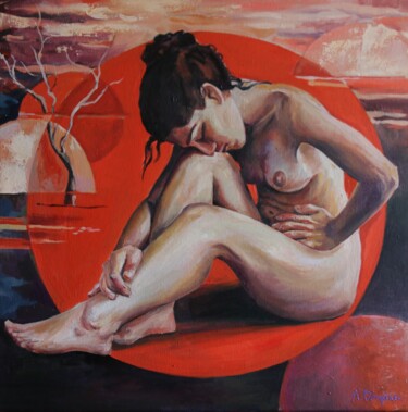 Pittura intitolato "Eve" da Anastazja Dżupina, Opera d'arte originale, Olio