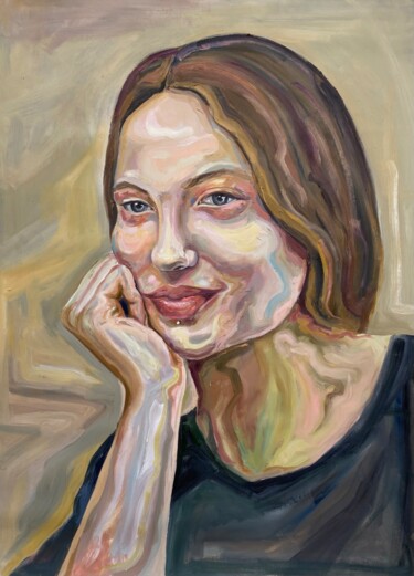 Картина под названием "Katerina" - Anastazja Dżupina, Подлинное произведение искусства, Масло