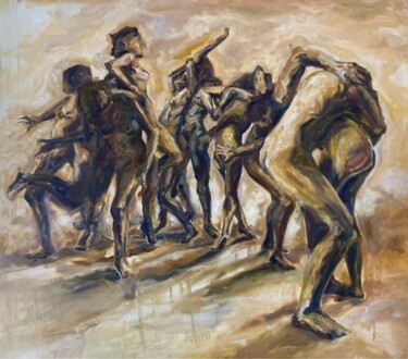 Pintura intitulada "Fear" por Anastazja Dżupina, Obras de arte originais, Óleo