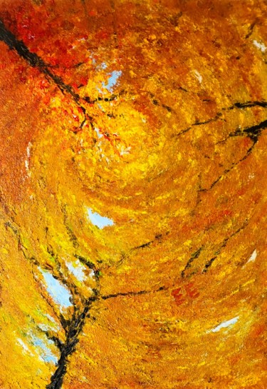 Картина под названием "autumn dance" - Елена Епифанцева, Подлинное произведение искусства, Масло Установлен на Деревянная ра…