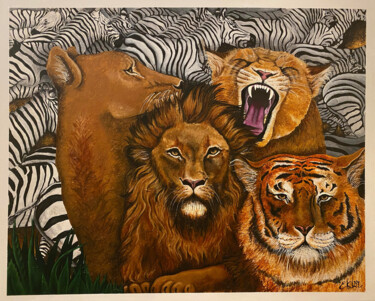 Painting titled "WILD" by Laure E.Klo.R Sellier, Original Artwork, Acrylic