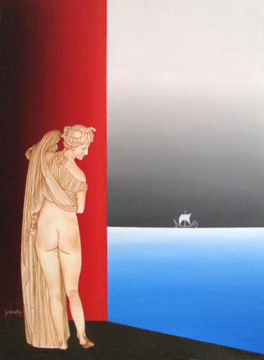 Pintura titulada "Le Retour d'Ulysse" por Eric Lambertin, Obra de arte original, Oleo