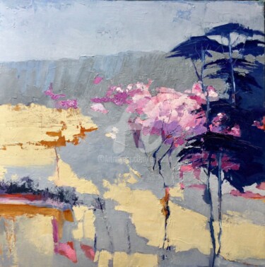 Painting titled "Printemps au sud" by Eliane Boivin, Original Artwork, Oil