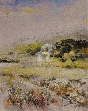 Peinture intitulée ""Provence (5) 40X50" par Eliane Boivin, Œuvre d'art originale, Huile