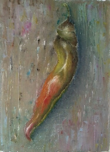 Картина под названием "перец" - Elena Mokha, Подлинное произведение искусства, Масло