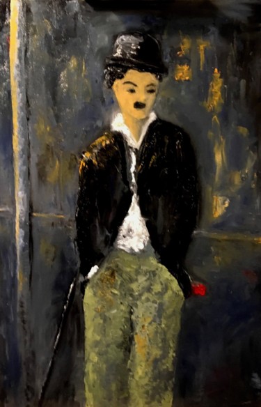 Painting titled "Чаплин" by Elizaveta Radkevich, Original Artwork