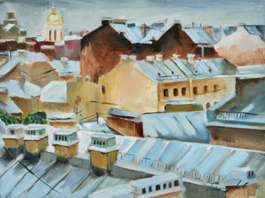 Картина под названием "Rhythms of Petersbu…" - Katerina Bogomazova, Подлинное произведение искусства, Масло