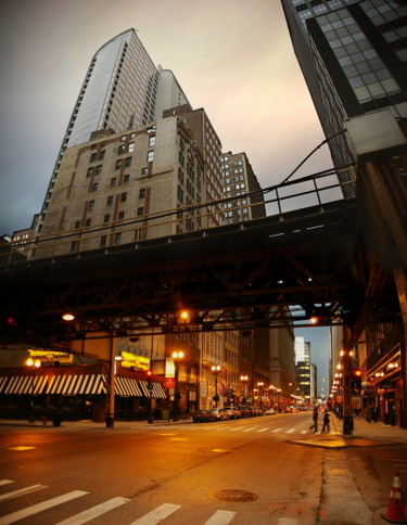 Photography titled "Metro Wells Chicago" by E4sound, Original Artwork, Digital Photography