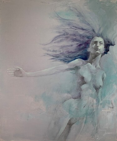 Painting titled "Move with the wind…" by Eagle Zac, Original Artwork, Oil
