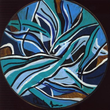 Painting titled "Azul" by Chaundra Saenz, Original Artwork