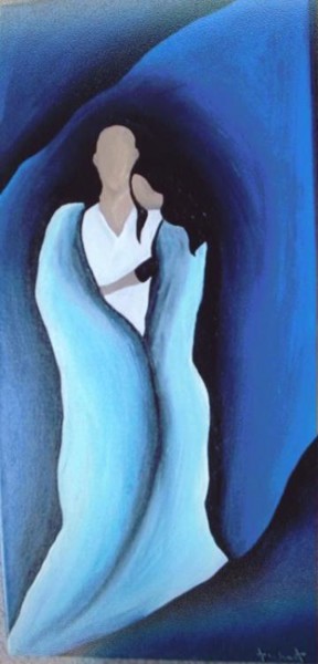 Painting titled "Embrace" by Chaundra Saenz, Original Artwork