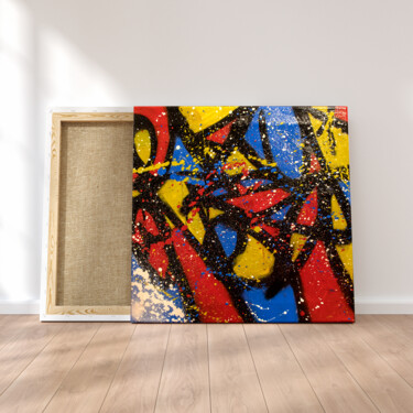 Картина под названием "Astract Graffiti x…" - Eazy One, Подлинное произведение искусства, Рисунок распылителем краски
