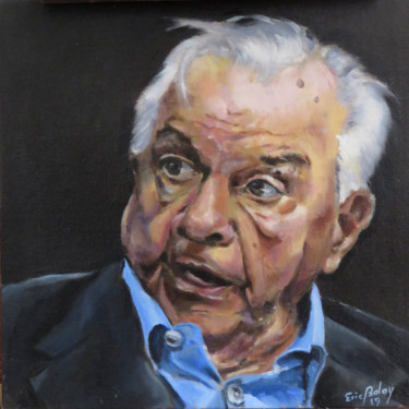 Schilderij getiteld "Portrait Michel Gal…" door Eric Balay, Origineel Kunstwerk, Olie