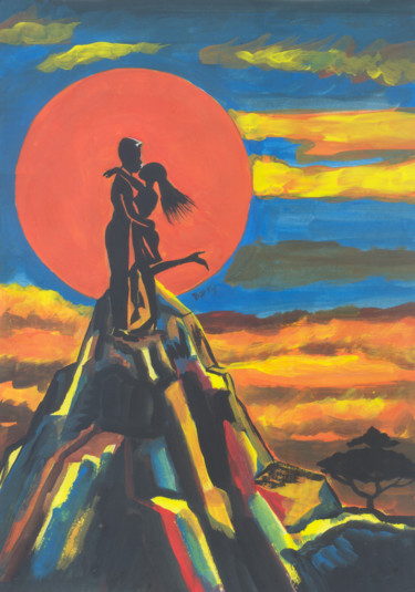 Painting titled "On The Summit of Lo…" by Emmanuel Baliyanga, Original Artwork, Oil