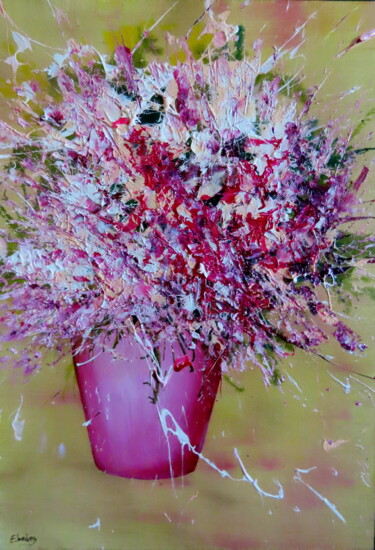 Pintura titulada "Paint her flowers N…" por Ebedes, Obra de arte original, Acrílico Montado en Bastidor de camilla de madera