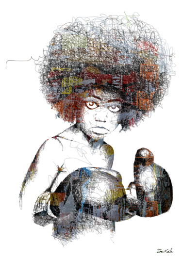 Arte digital titulada "LIL'BOXER - Collect…" por Eben Kela, Obra de arte original, Trabajo Digital 2D