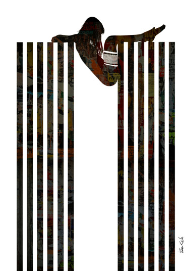 Arte digitale intitolato "Suspendue (Xpokela2)" da Eben Kela, Opera d'arte originale, Fotomontaggio