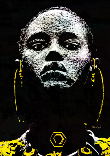 Arts numériques intitulée "Black is beautiful…" par Eben Kela, Œuvre d'art originale, Peinture numérique