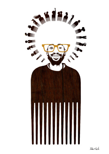 Digitale Kunst mit dem Titel "Afro Smile - Collec…" von Eben Kela, Original-Kunstwerk, 2D digitale Arbeit