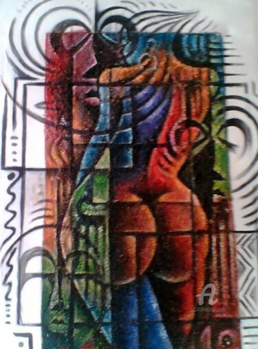 Peinture intitulée "Treasure" par Ebenezer Kwesi Ofori Appiah, Œuvre d'art originale, Acrylique