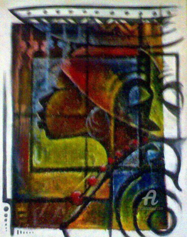 Painting titled "Mokobi" by Ebenezer Kwesi Ofori Appiah, Original Artwork, Acrylic