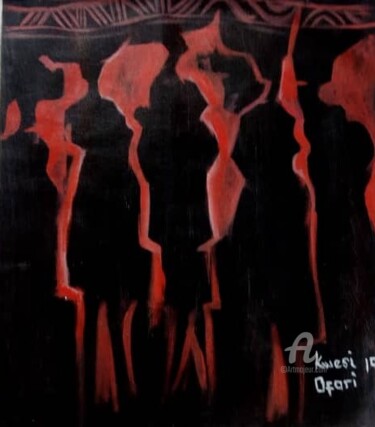 Peinture intitulée "Survivors" par Ebenezer Kwesi Ofori Appiah, Œuvre d'art originale, Acrylique