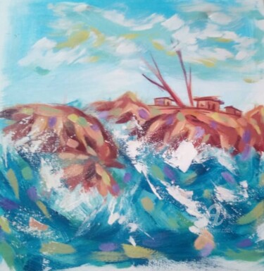 Pintura intitulada "Sea never Dies" por Ebenezer Kwesi Ofori Appiah, Obras de arte originais, Acrílico