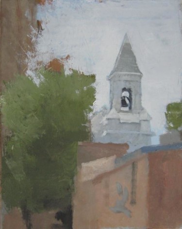 Painting titled "Montreal Steeple" by Eb, Original Artwork