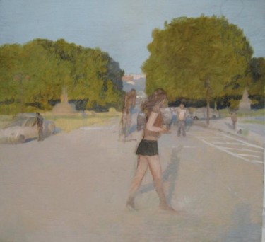 Peinture intitulée "Parc Mont-Royal" par Eb, Œuvre d'art originale