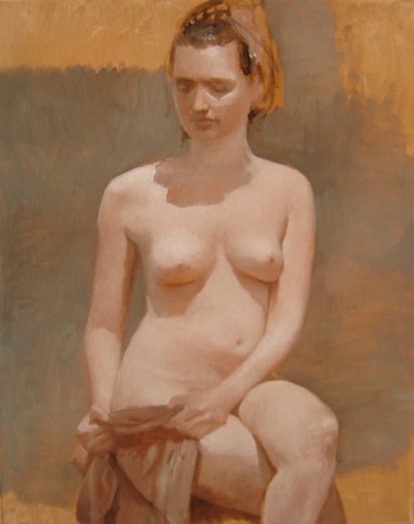 Painting titled "Elleni assise (étud…" by Eb, Original Artwork